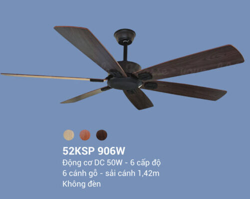 Quạt trần 6 cánh gỗ 52KSP 906W Klasse