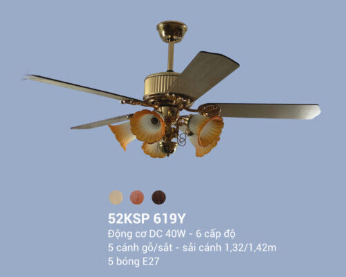 Quạt trần đèn 5 cánh 52KSP 619Y Klasse