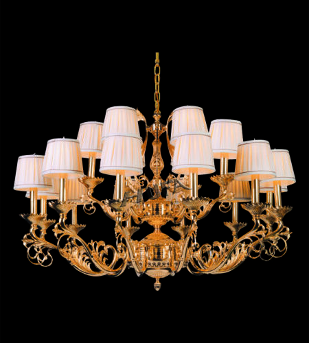 Đèn chùm đồng CĐ 1282/12+6 Hufa