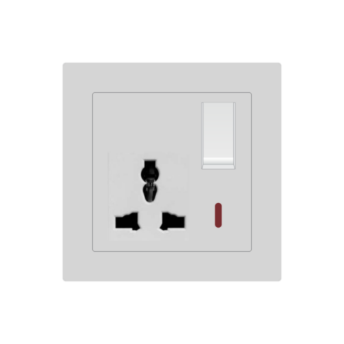 Bộ ổ cắm đa năng có công tắc đèn báo cổ điển K series C1B315 Duhal