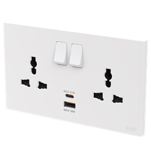 Bộ ổ cắm đa năng đôi 2TCZ212015R0060 ABB