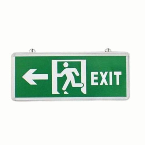 Đèn thoát hiểm có mũi tên hướng trái 1 mặt EXIT TRÁI- 1 mặt Hufa