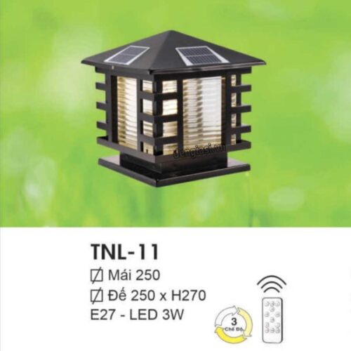 Đèn trụ cổng năng lượng mặt trời vuông TNL-11 Hufa