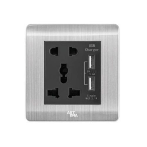 Ổ cắm đa năng + 2 USB 5V A66S-C06E24 ARTDNA