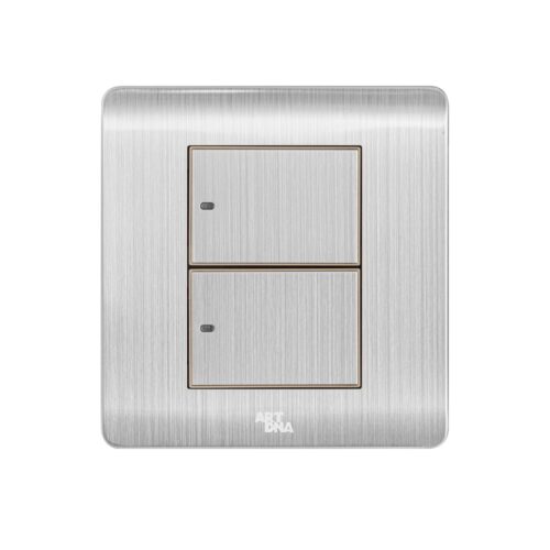 Công tắc LED đôi, 1 chiều A66S-BK2A ARTDNA