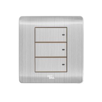 Công tắc LED ba, 1 chiều A66S-BK3A ARTDNA