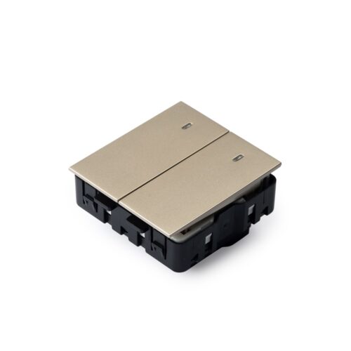 Hạt công tắc LED đôi, 1 chiều A77-K2A ARTDNA