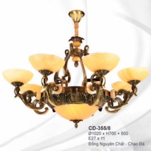 Đèn chùm đồng CD-355/8 Euroto