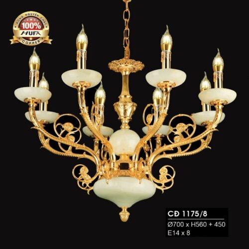 Đèn chùm đồng CĐ 1175/8 Hufa