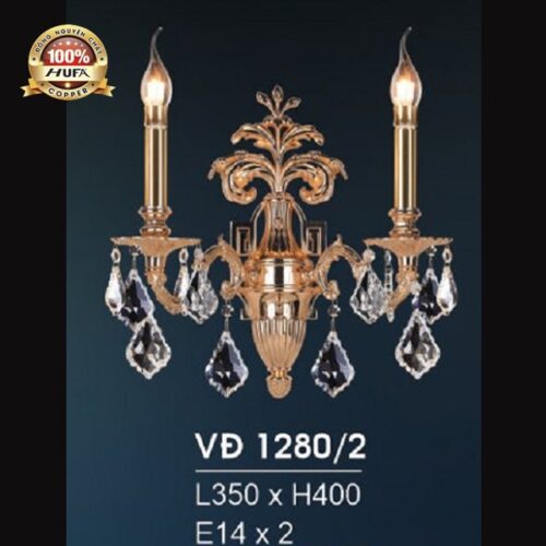 Đèn vách đồng VĐ 1280/2 Hufa