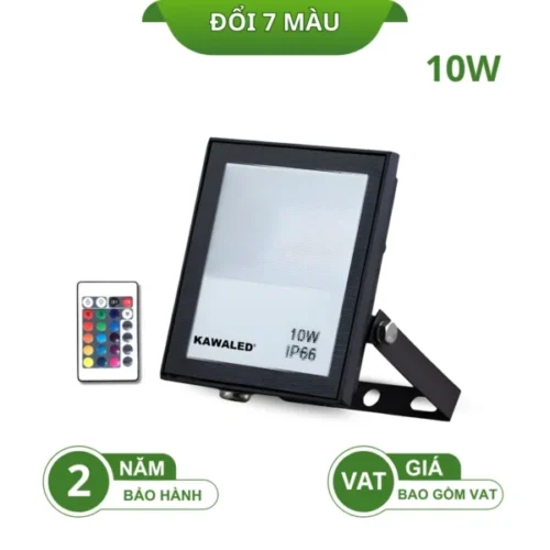 Đèn pha led đổi màu FL10W-RGB2 Kawaled