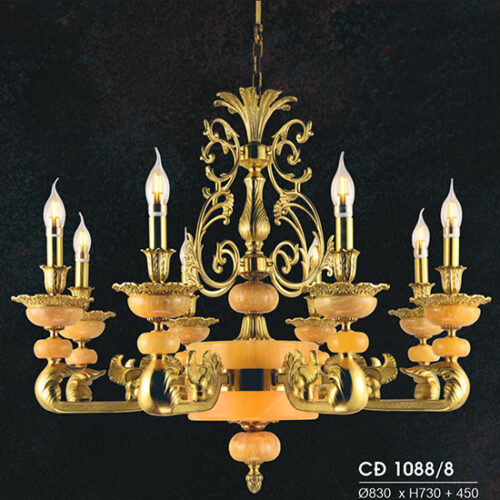 Đèn chùm đồng CĐ 1088/8 Hufa