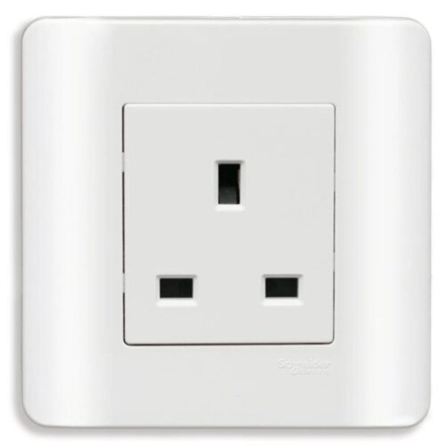 Ổ cắm đơn 3 chấu 13A chuẩn Anh WGSM113 Hager