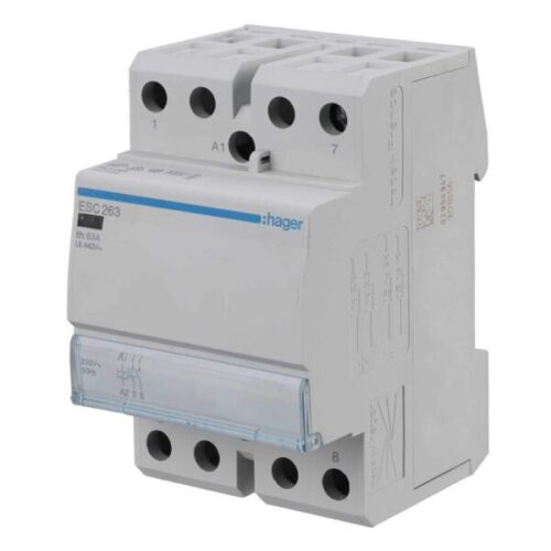 Contactor 63A, 2NO, 230V~50Hz ESC263 Hager