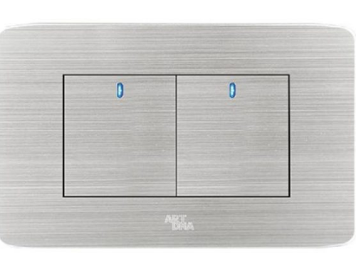Công tắc LED đôi, 2 chiều A89-K2B ARTDNA