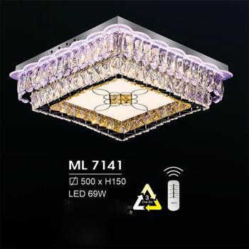Đèn mâm vuông led trang trí ML 7141 Hufa