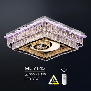 Đèn mâm vuông led trang trí ML 7143 Hufa