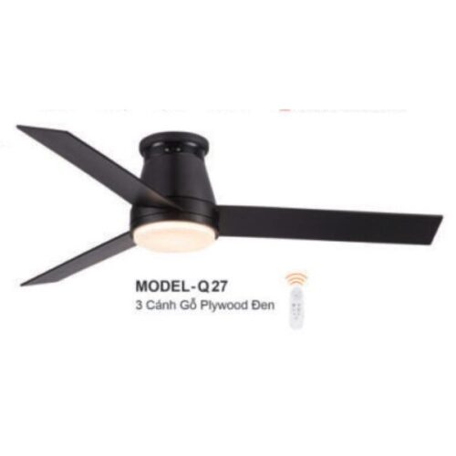 Quạt trần đèn 3 cánh gỗ MODEL-Q27 Euroto