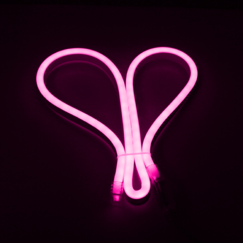 Led dây kiểu Neon bẻ góc 2 chiều ánh sáng Hồng NEH01 Duhal