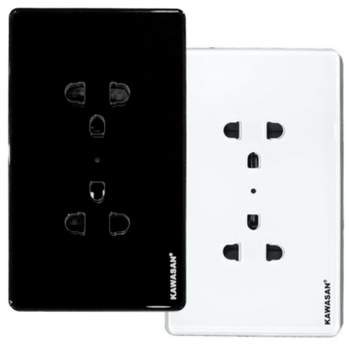 Ổ cắm đôi 3 chấu SC2-T Kawasan