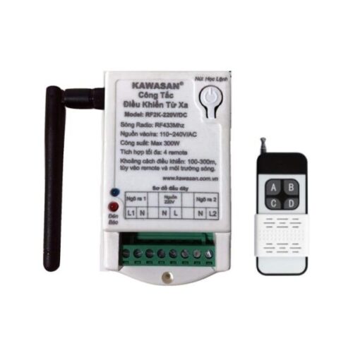 Công tắc điều khiển từ xa 2 kênh RF2K-12V Kawasan