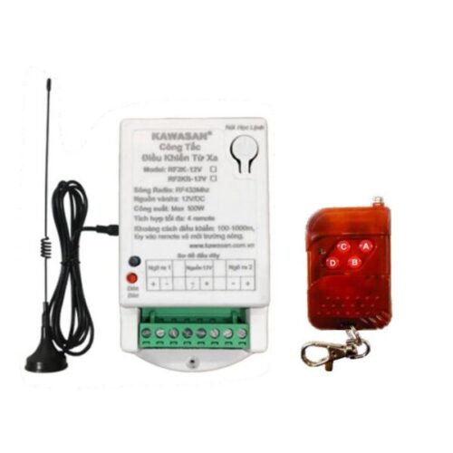 Công tắc điều khiển từ xa 2 kênh RF2KB-12V Kawasan