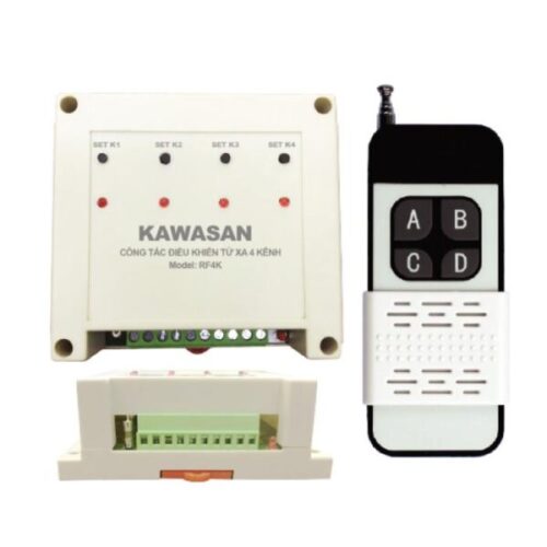 Công tắc điều khiển từ xa 4 kênh 500w/kênh RF4K-RM4B Kawasan