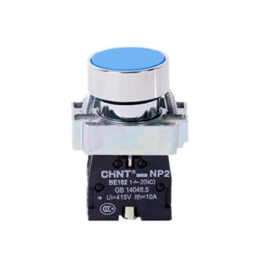 Nút nhấn nhả không đèn NP2-BA61 màu xanh dương 573892 CHINT