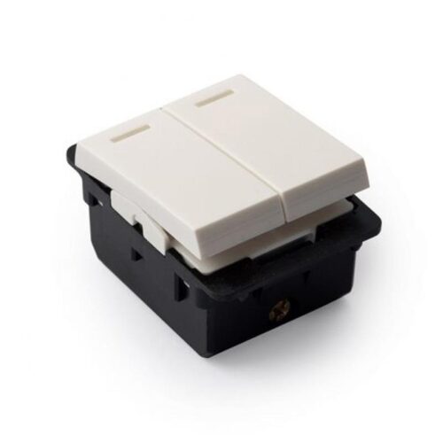 Hạt công tắc đôi 1 chiều Size XS A83-SK02A ARTDNA