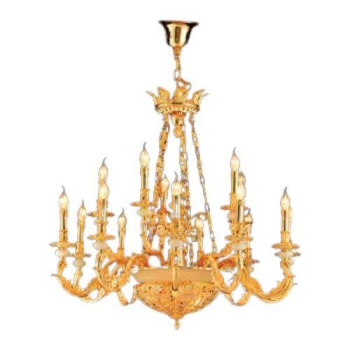 Đèn chùm đồng CĐ 1226/10+5 Hufa