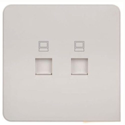 Ổ cắm mạng đôi RJ45 Cat 5e WGDT2RJ5 Hager