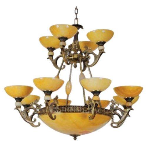 Đèn chùm đồng CĐ 1132/8+4 Hufa