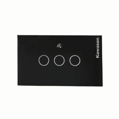 Công tắc ba Công tắc ba Kawasan cảm ứng chạm wifi màu đen Kawasan