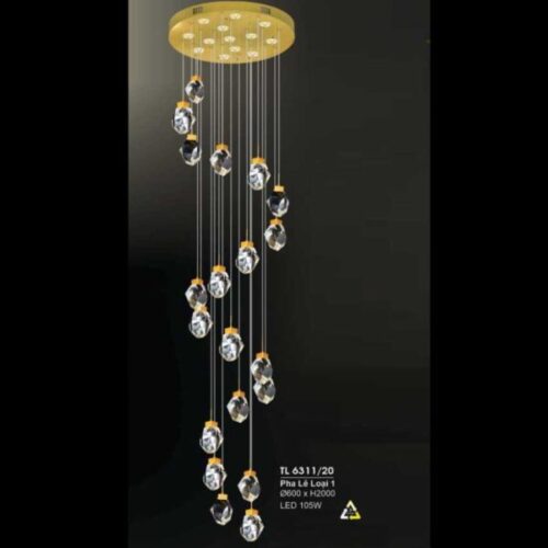 Đèn thả trần Pha lê TL 6311/20 Hufa