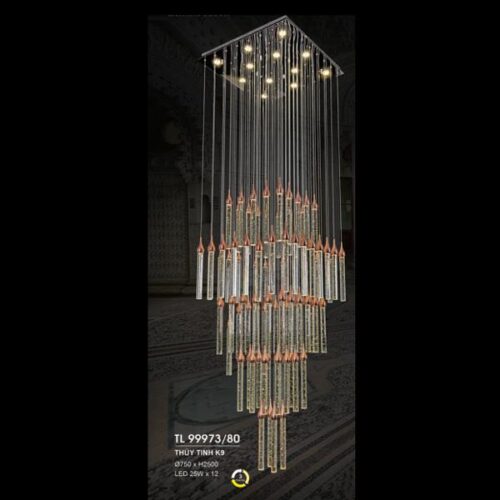 Đèn thả thủy tinh K9 TL 99973/80 Hufa