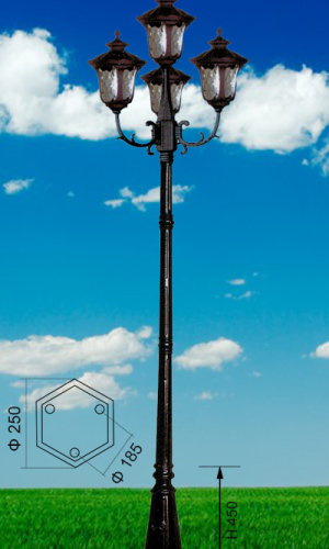 Đèn trụ sân vườn thiết kế cổ điển TRỤ 017 Euroto
