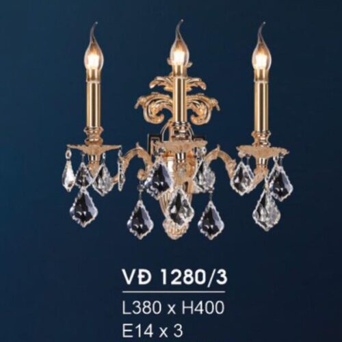 Đèn vách đồng VĐ 1280/3 Hufa