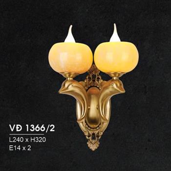 Đèn vách đồng VĐ 1366/2 Hufa