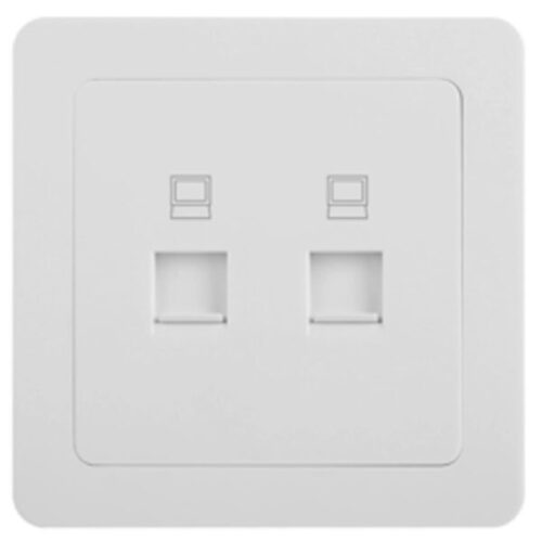 Ổ cắm mạng đôi RJ45 Cat 5e WGCT2RJ5 Hager