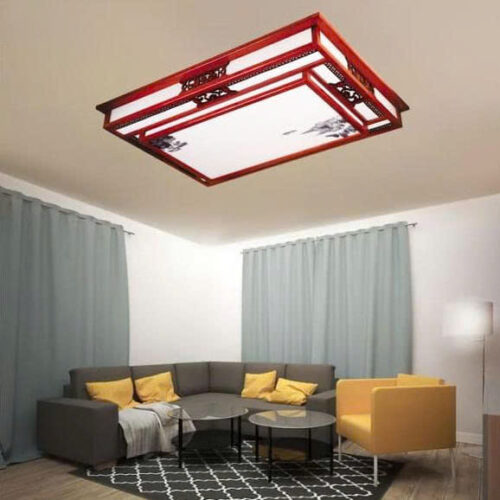 Đèn Ốp Trần Gỗ Vuông OTG 15 Hufa