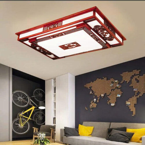 Đèn Ốp Trần Gỗ Vuông OTG 18 Hufa
